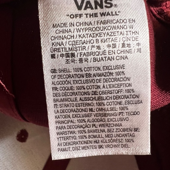 Vans Hat Drop V Low Snapback Hat Mens Skate Red - Picture 6 of 9